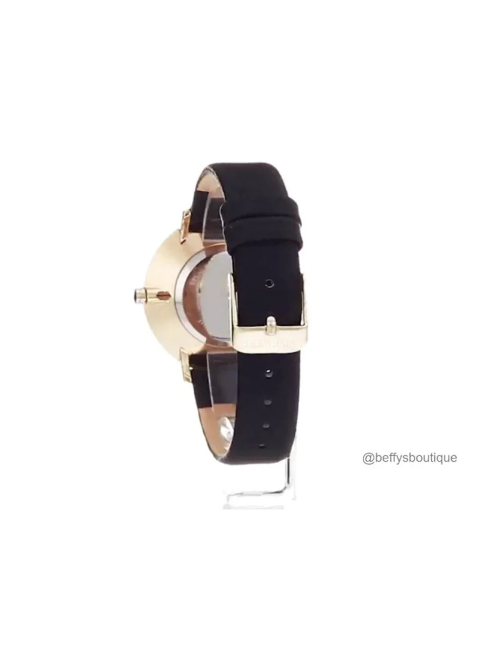 Faux Leather Strap Watch with Mineral Crystal - Analog